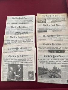 FALL OF THR SOVIET UNION!! 8/20-9/12/91. HISTORICAL DOCUMENTS. 15 ISSUES Of NYT