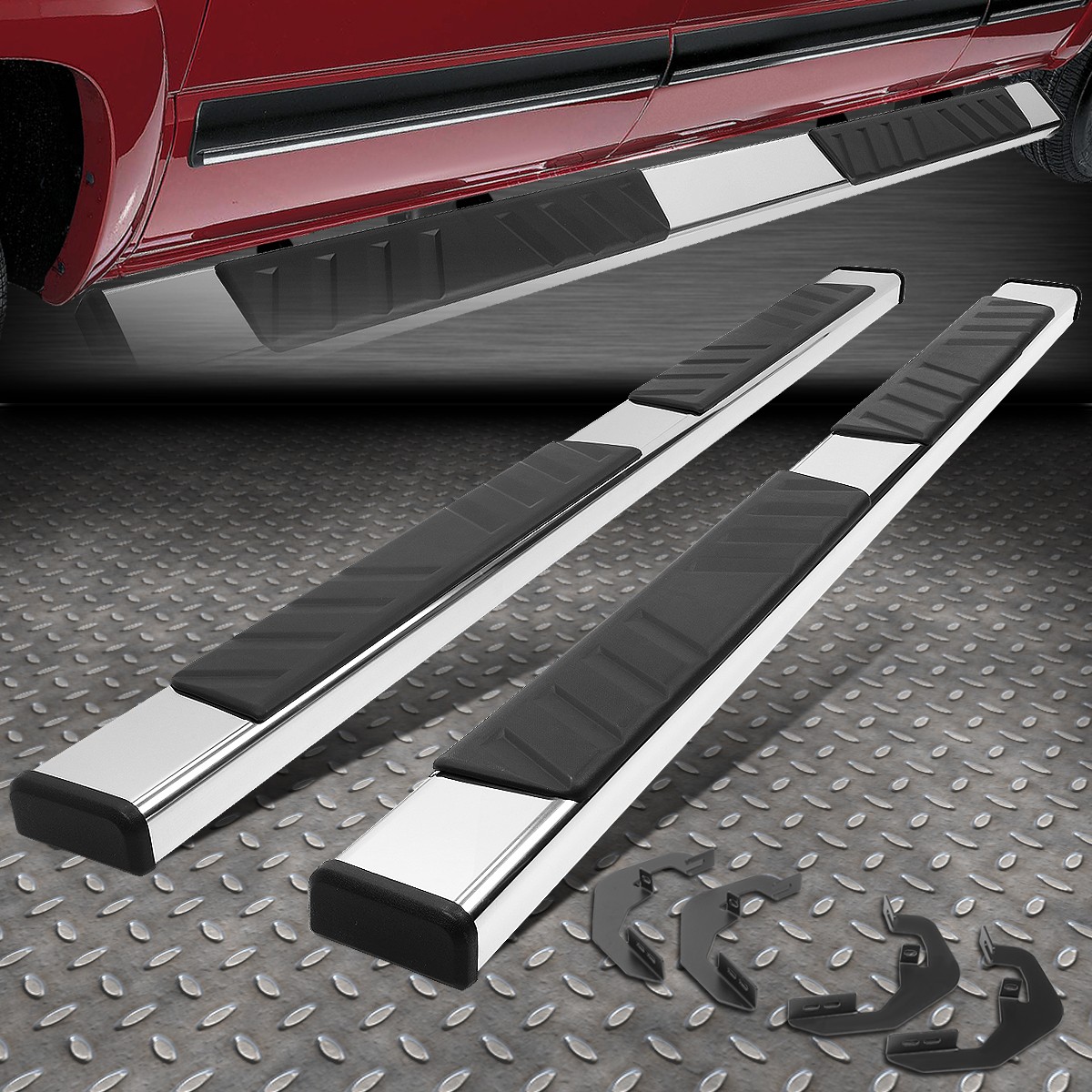 No Drill Installation COMNOVA Aluminum Running Boards For Chevy Silverado/Sierra 2007-2019 - 6.5 Inch Step Bars 6.5 Inch Running Boards