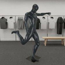 Soccer Player Mannequin Sturdy Fiberglass Construction Male Sports Mannequin