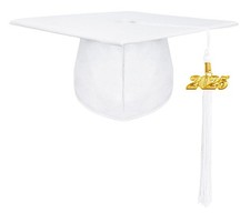 Unisex Adult Matte Graduation Cap with 2025 Tassel Year Charm for High School...
