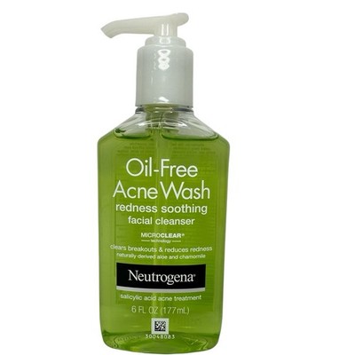 Neutrogena Oil-Free Acne Wash Redness Soothing Facial Cleanser 6oz See Last Pic