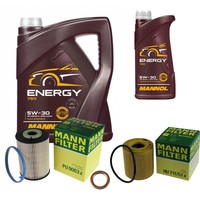 Mann Inspektionspaket 6L Mannol Energy 5W-30 FüR Ford Mondeo IV Turnier 2.0 Tdci