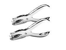 Juego 2 perforadoras de papel 1/4 y 1/8 pulg para oficina y escuela. Nuevo