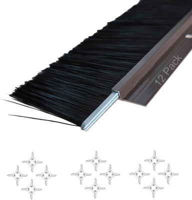 12-Pack Retsun Garage Door Brush Seal, 39.37'' L X 2.5'' W, Total 39.37 FT | Door