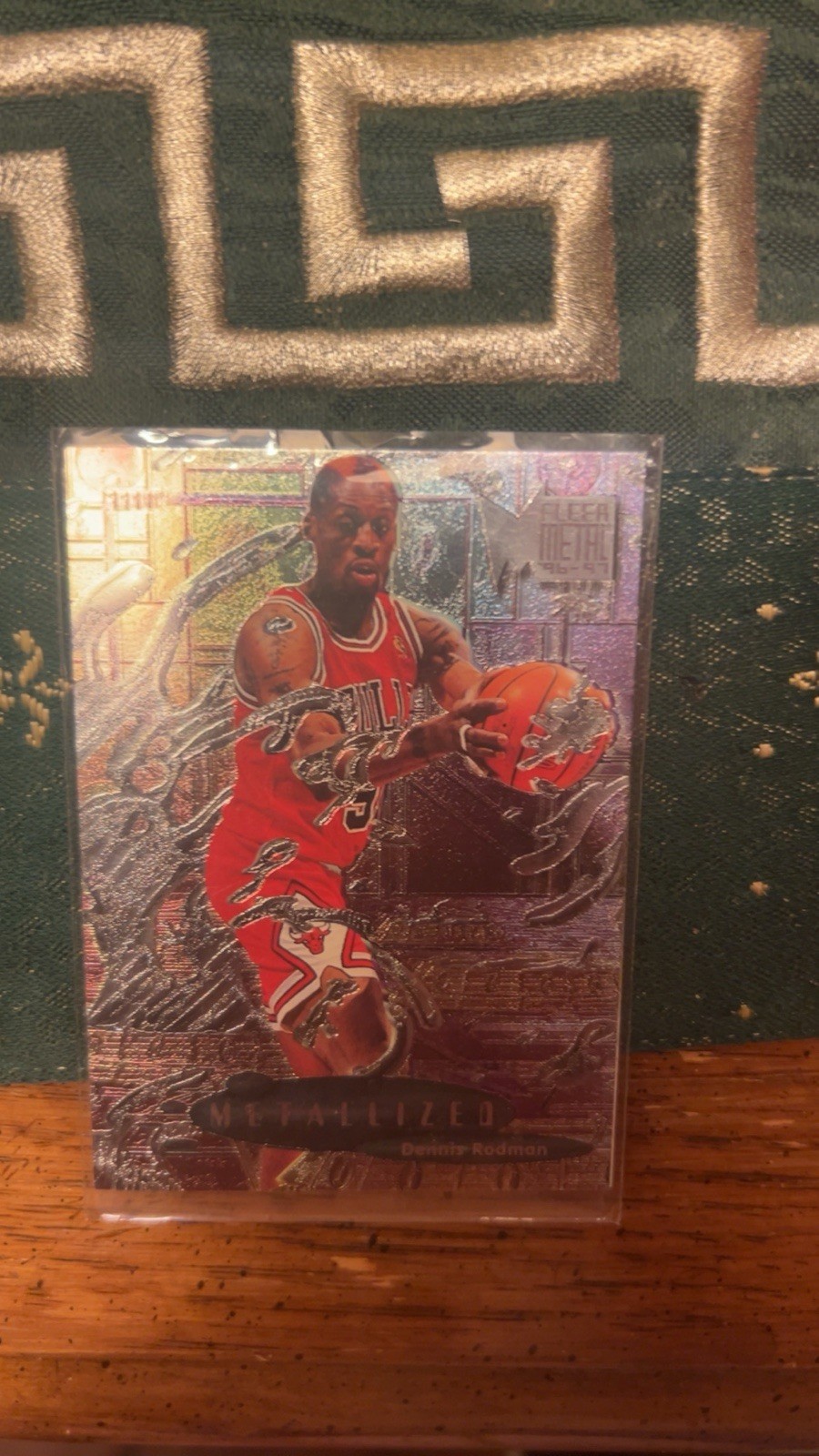 Dennis Rodman #231 Basketball Cards 1996 Fleer Metal trading card — raw and PSA graded price guide