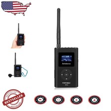 Portable FM Transmitter FT11 Church Drive-in Radio Stereo Station Mic TF AUX