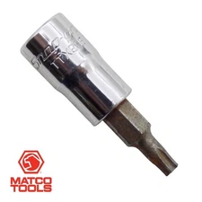 Snap-on Tools 1/4" Drive T20 Torx Standard Bit Socket Driver TTX20E GUC F/S