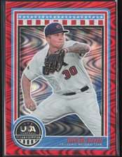 Tucker Biven 2025 Panini Stars & Stripes USA Baseball Red Swirl #82 /249