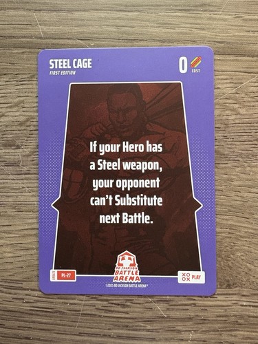 Bo Jackson Battle Arena Alpha Update Play Card SP Steel Cage PL-27