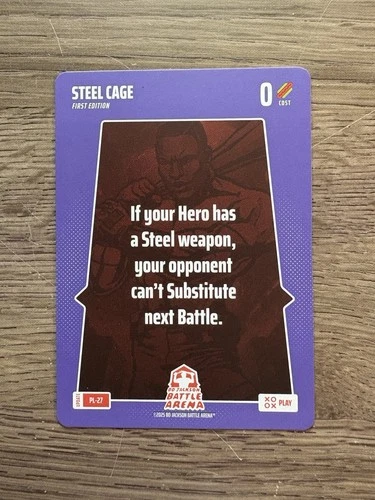 Bo Jackson Battle Arena Alpha Update Play Card SP Steel Cage PL-27