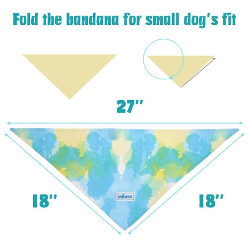 Paquete de 2 pañuelos de enfriamiento instantáneo para perros de secado rápido tie dye pañuelos para perros para verano... - Imagen 2 de 7
