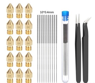 3D Printer Extruder Nozzle Cleaning Kits Brass MK8 Nozzle Kit