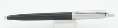 Parker Jotter Black & Stainless Steel Ballpoint Pen - 1980 - USA - Brass Threads