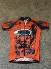 Hincapie Cycling Jersey Red Blue Graphic Short Sleeve Men’s Small