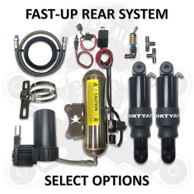 Dirtyworks Dirty Air Fast-Up Rear ''Bagger'' Complete Air Ride Kit Harley 17-Up