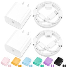 iPhone Charger Fast Charging 2Pack 20W Type C Fast Charger Block with 10FT 6FT