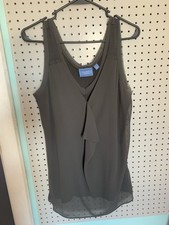 Women’s L - 12/14 Simply Vera Wang - gray sleeveless dress tank top Large V Neck