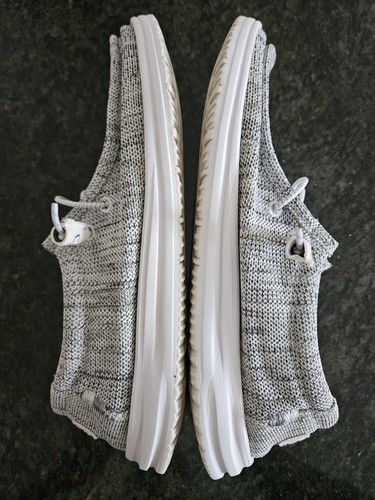 Mocassini Hey Dude da uomo Wally Free Sox in metallo scarpe slip on taglia 11 grigi - Foto 11 di 13