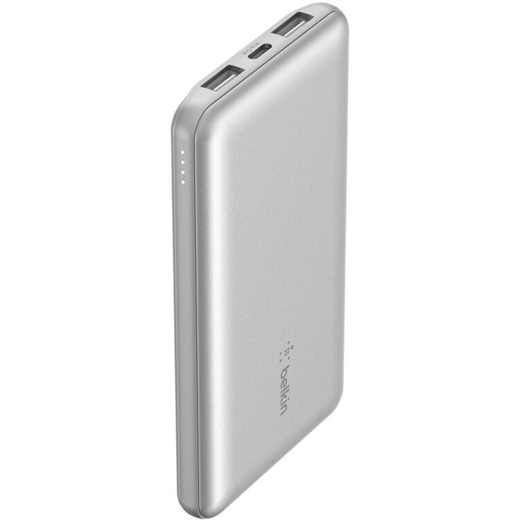 Belkin 10000mAh Power Bank 15W USB-A + USB-C - Silver