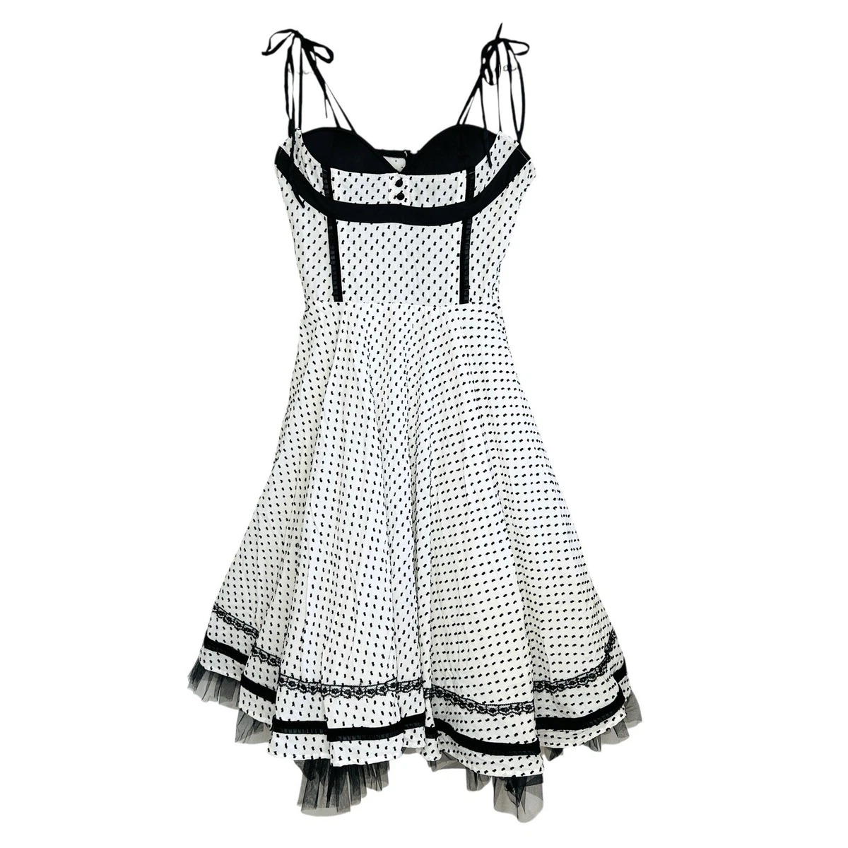 Simple Flavor Women's Vintage Sleeveless Cocktail Dress - Polka Dot, A-Line, Mid-Calf, XX-Large - View #9