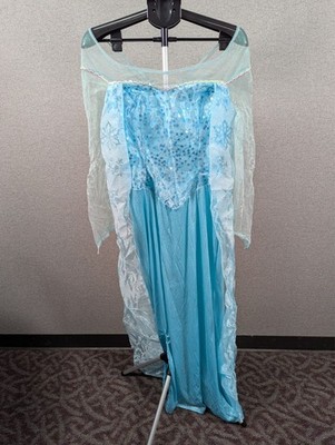 Prestige Elsa Costume Disney Frozen Halloween Fancy Dress Women's Size 12-14