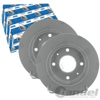 2X Jurid Bremsscheiben Hinten 250Mm Voll Passend FÜR Mitsubishi Colt Smart
