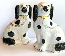 Vintage Mantle Dogs - Vintage Wally Dogs - Vintage Staffordshire Spaniels
