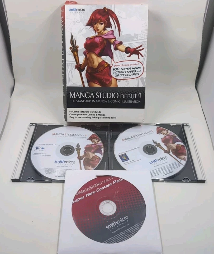 Manga Studio Debut 4 + Super Hero Pack Add-on COMPLETE PC & Mac Animator - Image 3 of 4