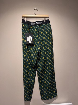 Palm Angels Moncler Genius Track Pants Green Logo Print XL Selfridges