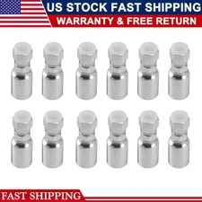 12pcs 3/8" Hose x 3/8" JIC 37° Female Hydraulic Hose End Swivel Crimp Fittings
