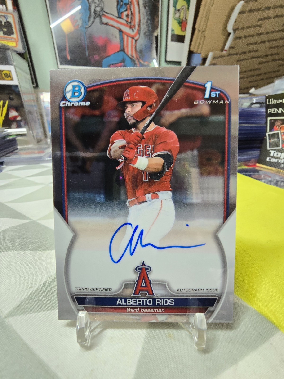 2023 Topps Bowman Draft Alberto Rios Chrome Auto 1st #CDA-AR Angels