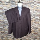 Loriano 2 Piece Suit Mens 50R 42X29 Coffee Brown 3 Button VL