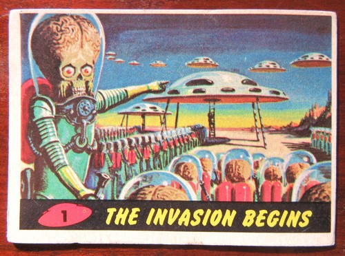 1962 Topps Mars Attacks #1 The Invasion Begins — TAG (grade unconfirmed)