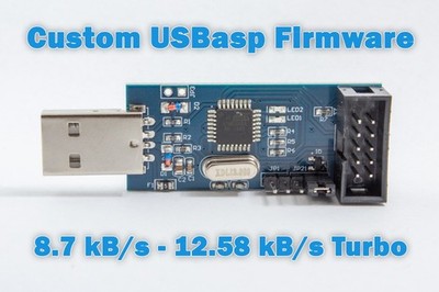 USBasp Mod w/ 12.58 kB/s High-speed FDxUISP Firmware and Custom uploader AVR MCU