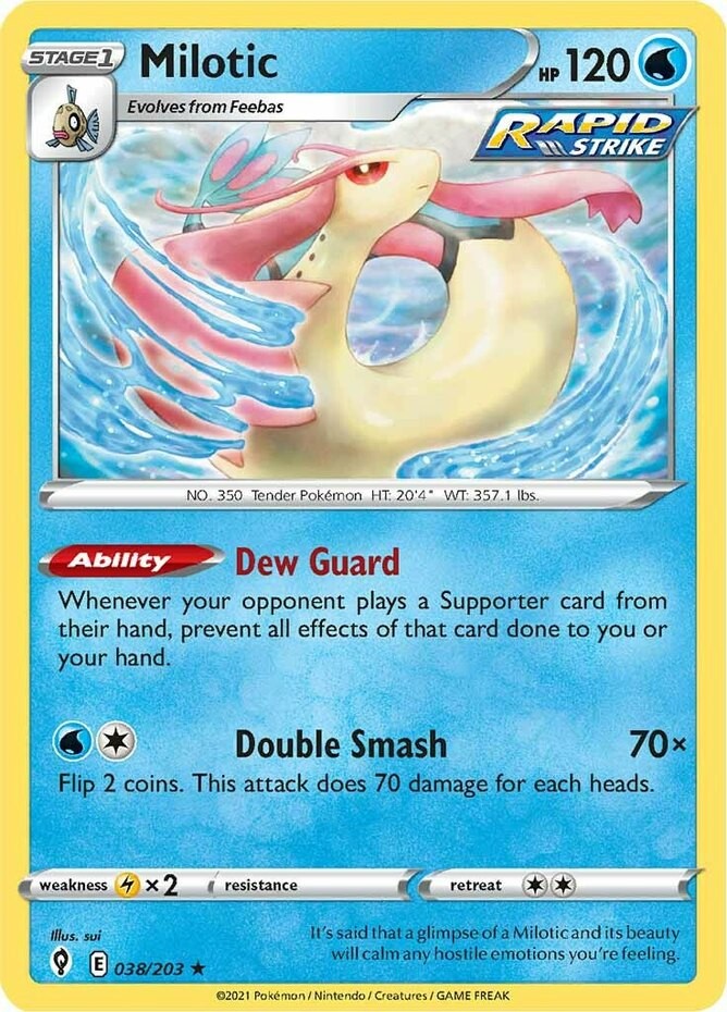 Milotic - 038/203 - Rare - Lightly Played