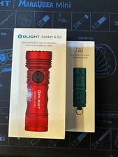 Olight Seeker 4 mini RED and i1R2 Pro i16