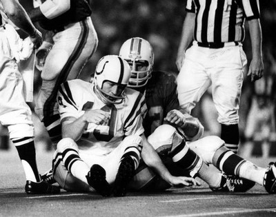 Football Afc Championship Baltimore Colts Qb Johnny Unitas 1972 Old Photo