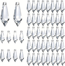 50Pcs 38Mm Crystal Icicle Prisms Chandelier Crystals Drops