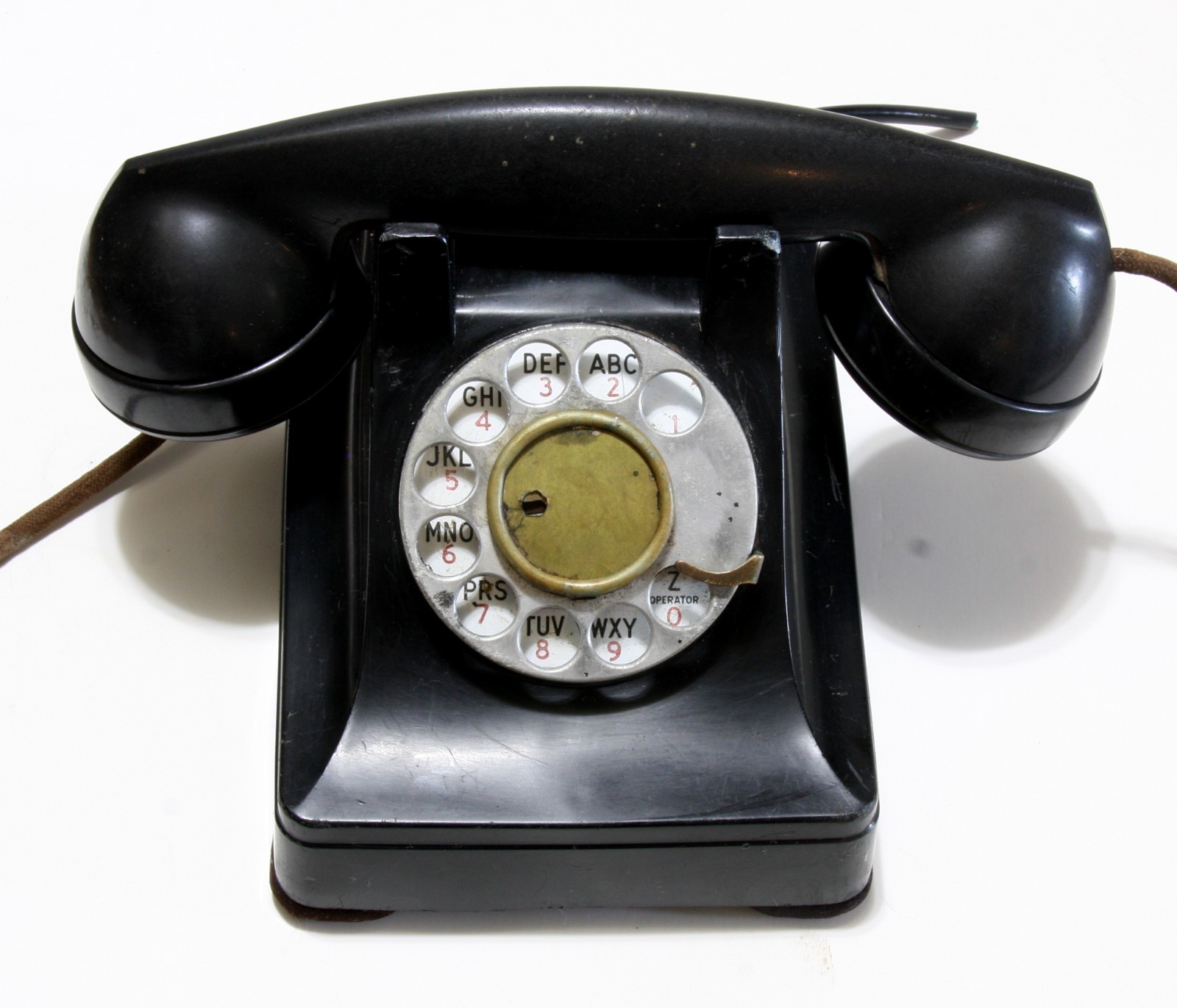 Rotary Telephone 1940s Era Western Electric Bell System Black Vintage Untested