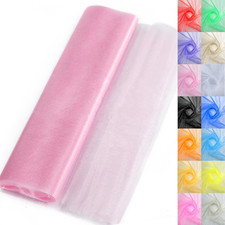 Crystal Organza Fabric Tulle 19 by 30 Yard Sheer Fabric Silky Shiny Netting Rol