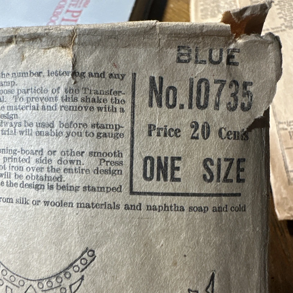 Antiguo Patrón Butterick Transferencia Amarillo Azul 1890-1920 Pictorial McCall Lote 9 Foto 4 de 4