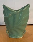 VTG Brush McCoy Pottery Vase Green Wrap Around Acanthus LEAF 604 MINT 8"