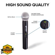 Gemini UHF-02M S12 Dual Wireless Handheld Microphone System DJ Karaoke