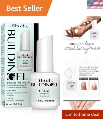 Cruelty-Free Building Gel Clear   Lightweight Hard Gel for Nail Art, 0.5oz