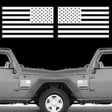 Die Cut Subdued Matte White Flag Sticker 3" X 5" Tactical Military Flag Decal Gr
