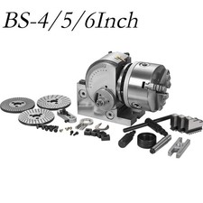 BS-4/5/6 Inch Precision Dividing Head 3-Jaw Indexing Head With Tailstock Chuck