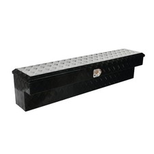 60x13x14 Black Aluminum Side Mount Tool Box Pickup Trailer Truck Storagelock