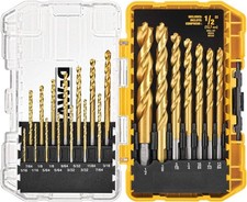 DEWALT Titanium Nitride Coated Pilot Point Drill Bit Set 21-Piece DW1361 NEW