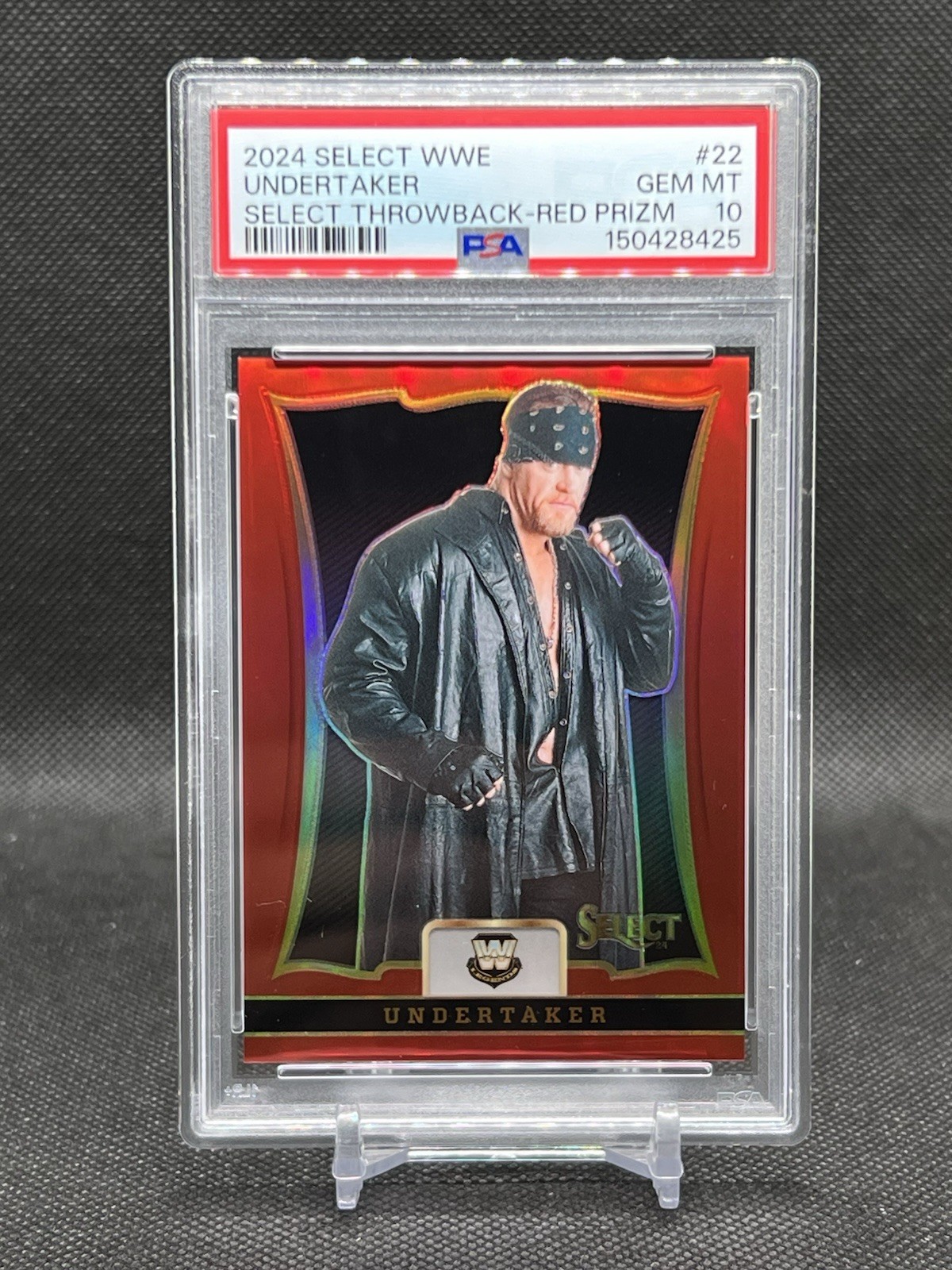 🔥PSA 10🔥 2024 Panini Select WWE Undertaker Throwback Red Prizm #22 02/99