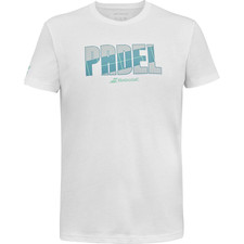 BABOLAT T-SHIRT PADEL COTTON TEE SHIRT L NEW 35 men shortsleeve sports white